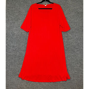 Old Navy Dress Womens 1X Plus Orange Tshirt Dress Bohemian Maxi‎ Plus Size